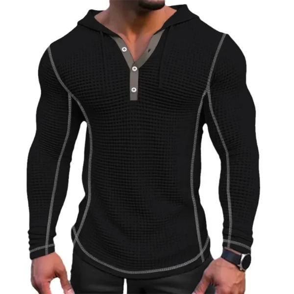 Men's V Neck Full Sleeve Plaid Sweatshirts - Image 4