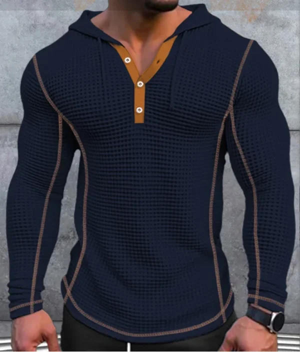 Men's V Neck Full Sleeve Plaid Sweatshirts - Image 5