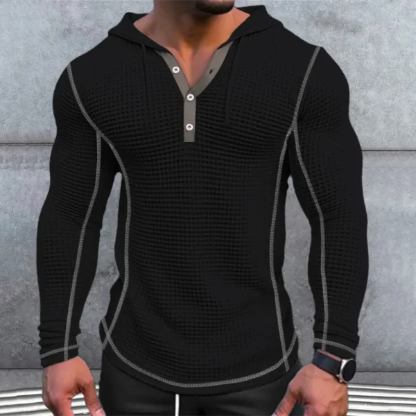 Men's V Neck Full Sleeve Plaid Sweatshirts - Image 2