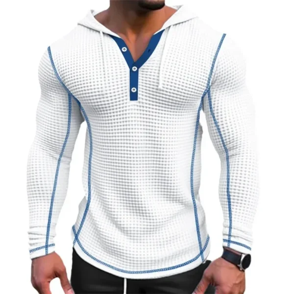 Men's V Neck Full Sleeve Plaid Sweatshirts - Image 3